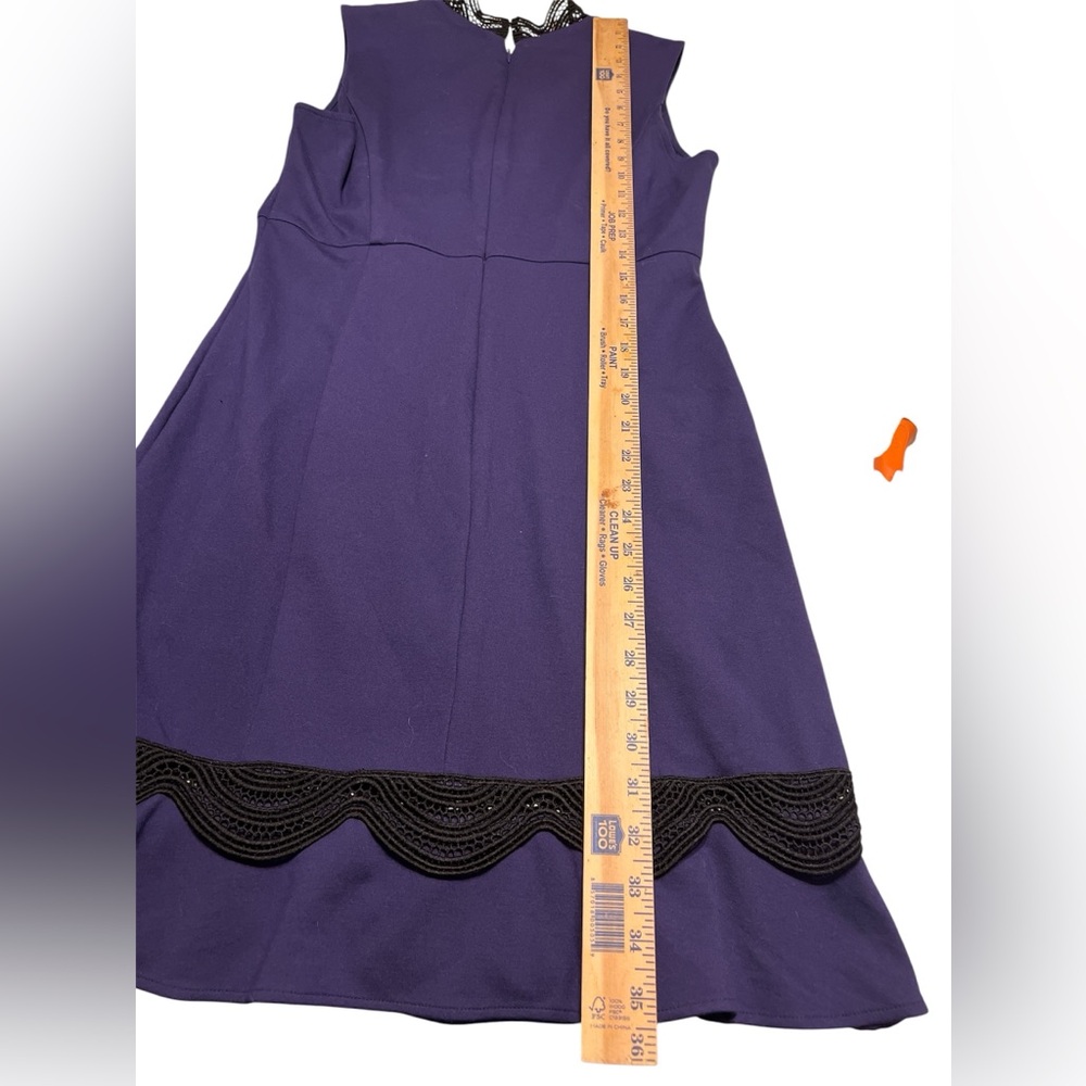 purple dress with black accents v neck Sleeveless Bohemian goth contemporary